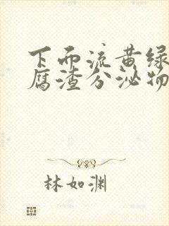 下面流黄绿色豆腐渣分泌物