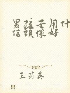 男孩子用什么微信头像好