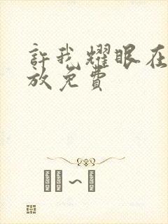 许我耀眼在线播放免费封面