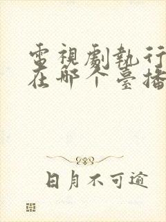 电视剧执行法官在哪个台播出