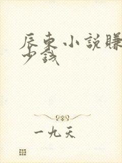 辰东小说赚了多少钱封面