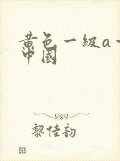 黄色一级a一片中国封面