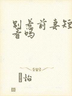 别惹前妻短剧好看吗