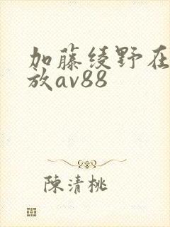 加藤绫野在线播放av88