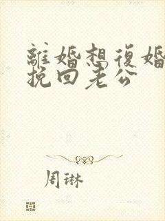 离婚想复婚怎么挽回老公