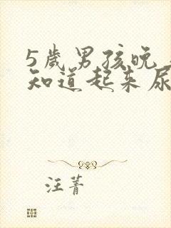 5岁男孩晚上不知道起来尿