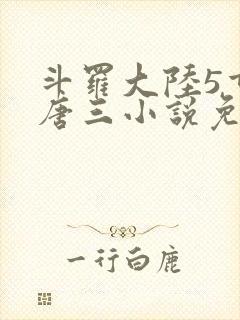 斗罗大陆5重生唐三小说免费阅读