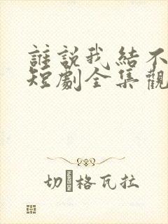 谁说我结不了婚短剧全集观看免费封面