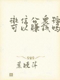 微信公众号真的可以赚钱吗