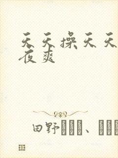 天天操天天干夜夜爽