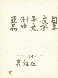 亚洲午夜日韩精品中文字幕