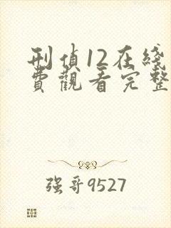 刑侦12在线免费观看完整版