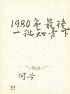 1980年最后一批知青下乡