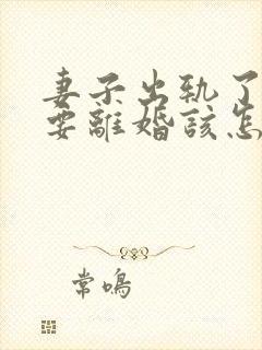 妻子出轨了老公要离婚该怎么挽回