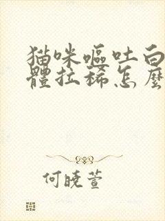 猫咪呕吐白色液体拉稀怎么办