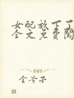 女配放下了快穿全文免费阅读