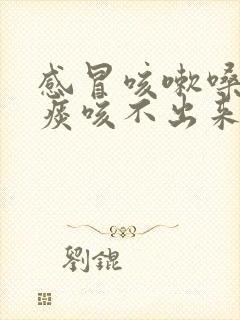 感冒咳嗽嗓子有痰咳不出来怎么办