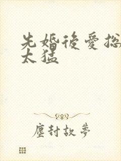 先婚后爱总裁别太猛