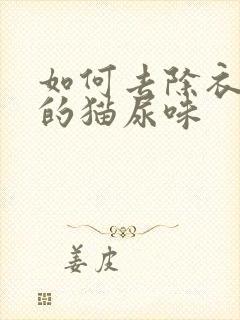 如何去除衣物上的猫尿味