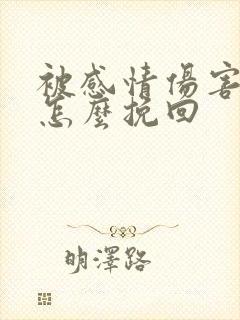 被感情伤害的人怎么挽回封面