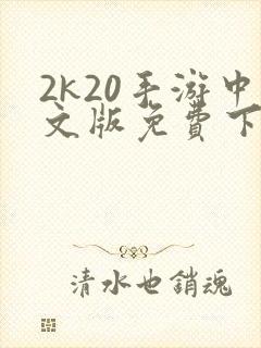 2k20手游中文版免费下载封面