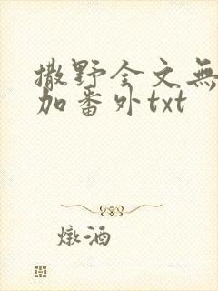 撒野全文无删减加番外txt