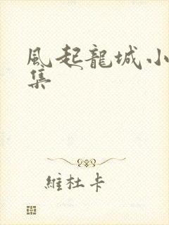 风起龙城小说全集