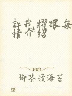 许我耀眼每集剧情介绍