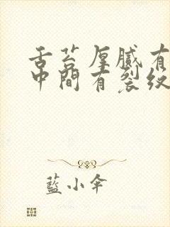 舌苔厚腻有齿痕中间有裂纹