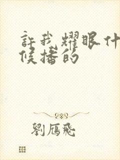 许我耀眼什么时候播的