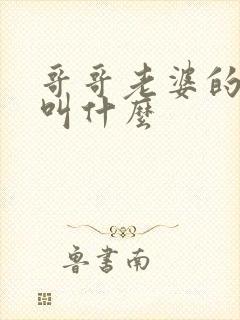 哥哥老婆的妹妹叫什么