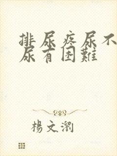 排尿疼尿不尽排尿有困难