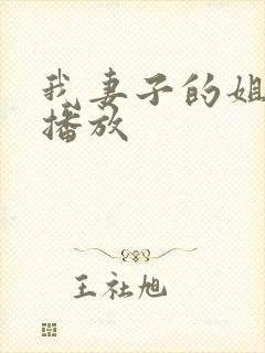 我妻子的姐姐二播放