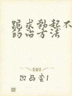 跪求勃起不够硬的治方法封面