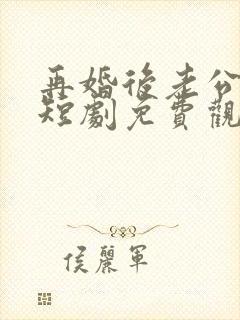 再婚后老公和我短剧免费观看