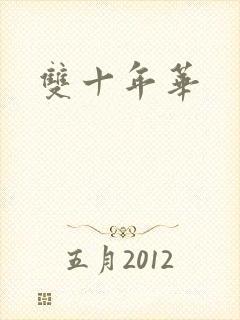 双十年华封面