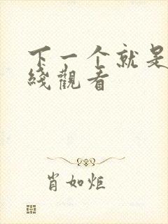 下一个就是你在线观看