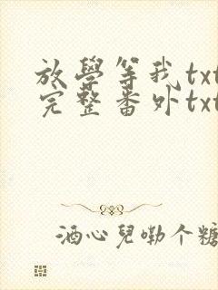 放学等我txt完整番外txt