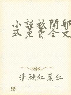 小说放开那个女巫免费全文阅读