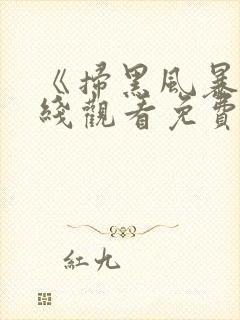 《扫黑风暴》在线观看免费完整版