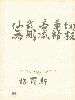 仙武帝尊txt无删减精校版封面