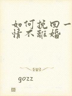 如何挽回一段感情不离婚