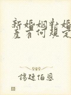 新婚姻对婚前财产有何规定