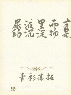 尿液里面有白色的沉淀物是怎么回事封面