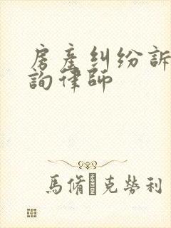 房产纠纷诉讼咨询律师