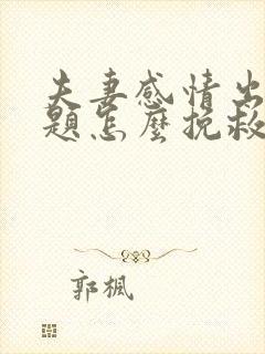 夫妻感情出现问题怎么挽救