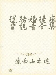 从结婚后恋爱免费观看全集完整版封面