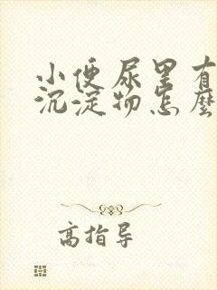 小便尿里有白色沉淀物怎么回事