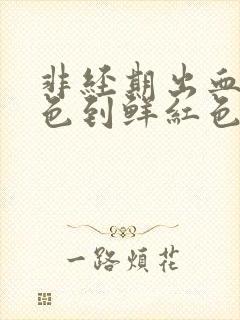 非经期出血从褐色到鲜红色封面