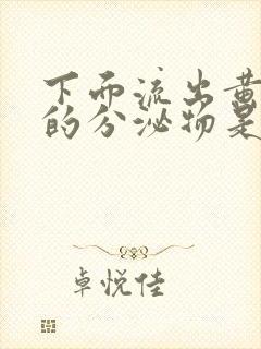 下面流出黄绿色的分泌物是什么原因